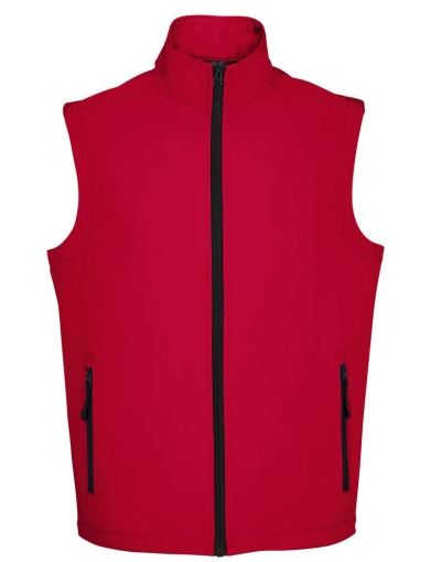 Softshell bodywarmer in pepper red