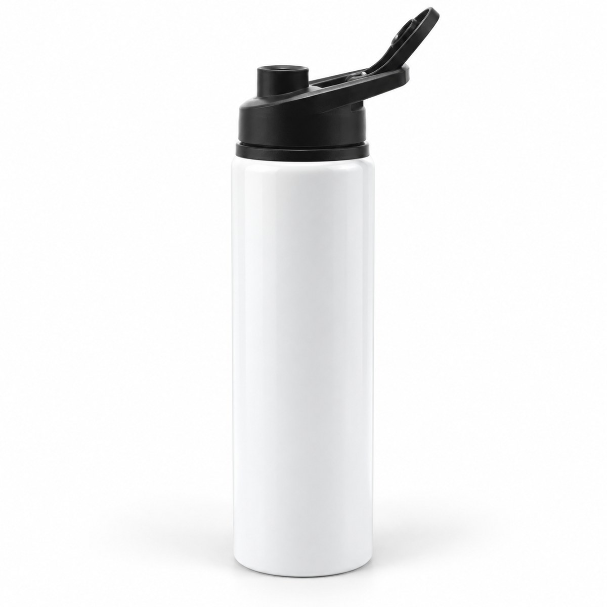 Blank personalised 750ml white aluminium flip-top bottle