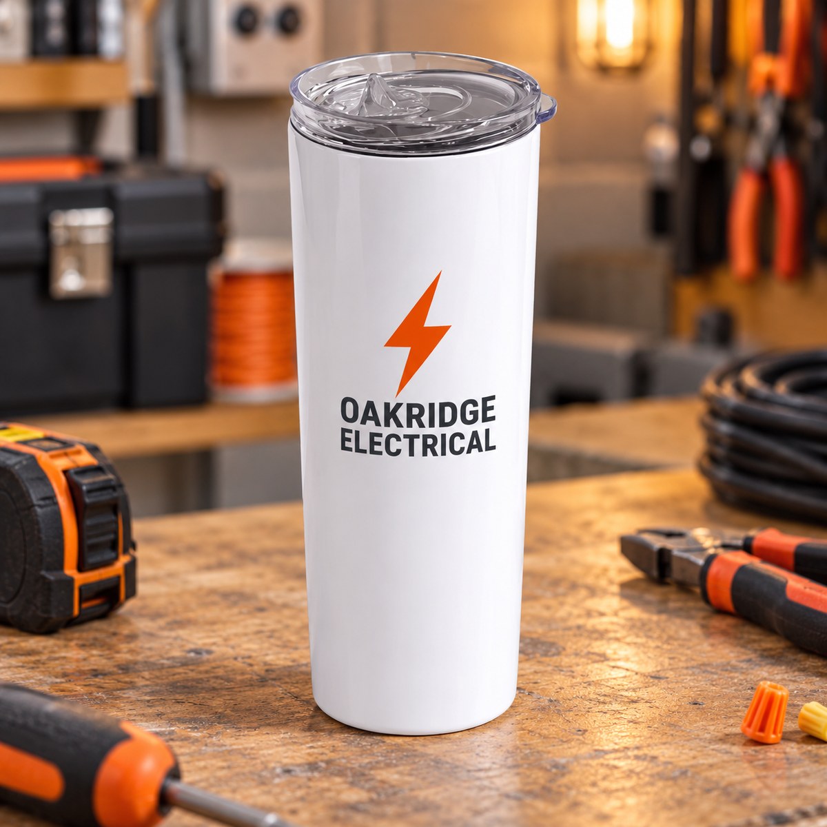 Personalised 20oz white stainless-steel tumbler