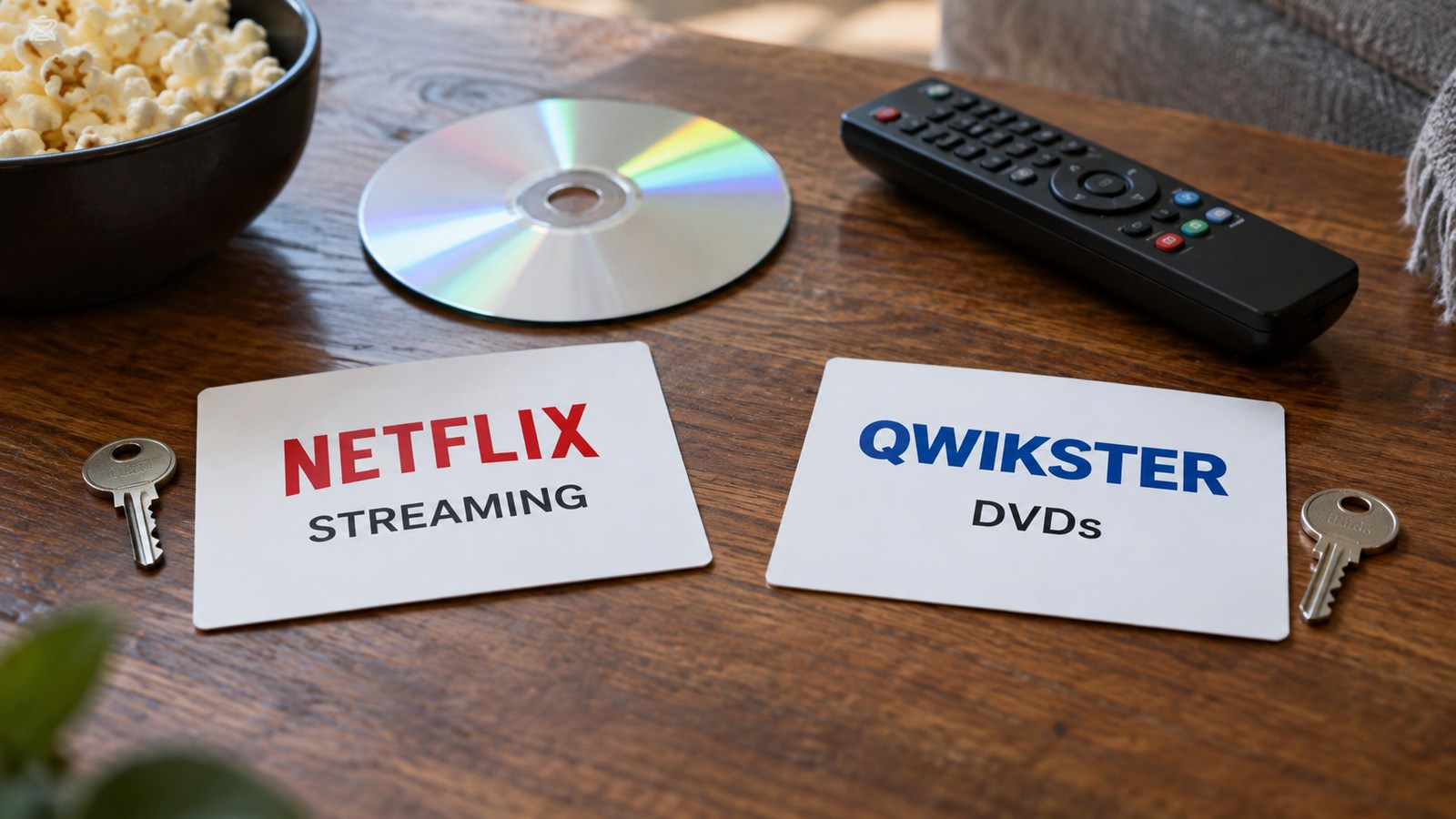 Two separate account keys beside Netflix streaming and Qwikster DVD cards