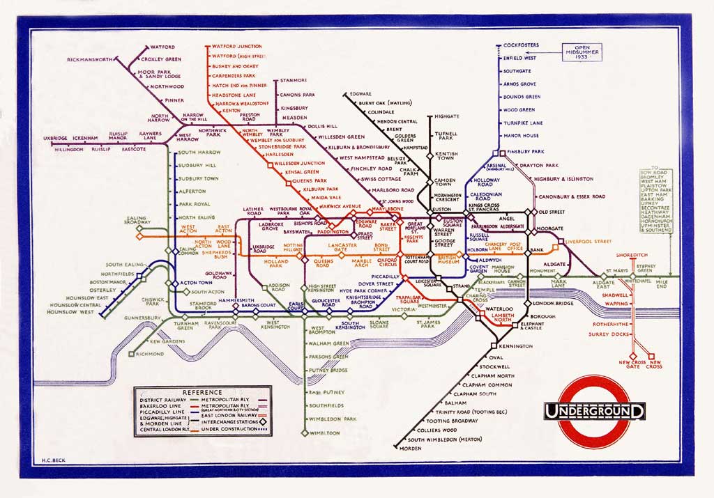 Harry Beck's 1933 London Underground diagram