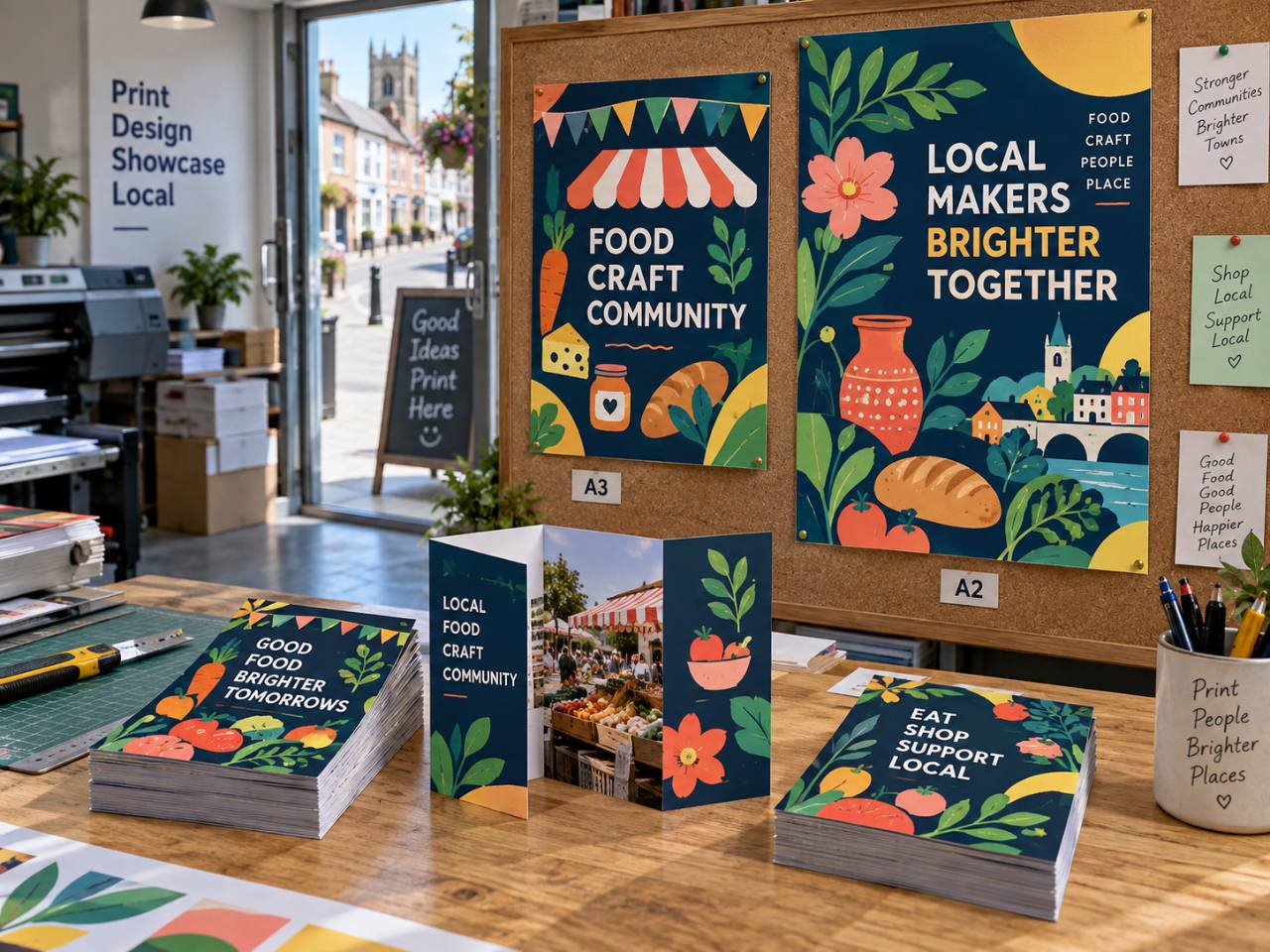 Printed business flyers and promotional leaflets