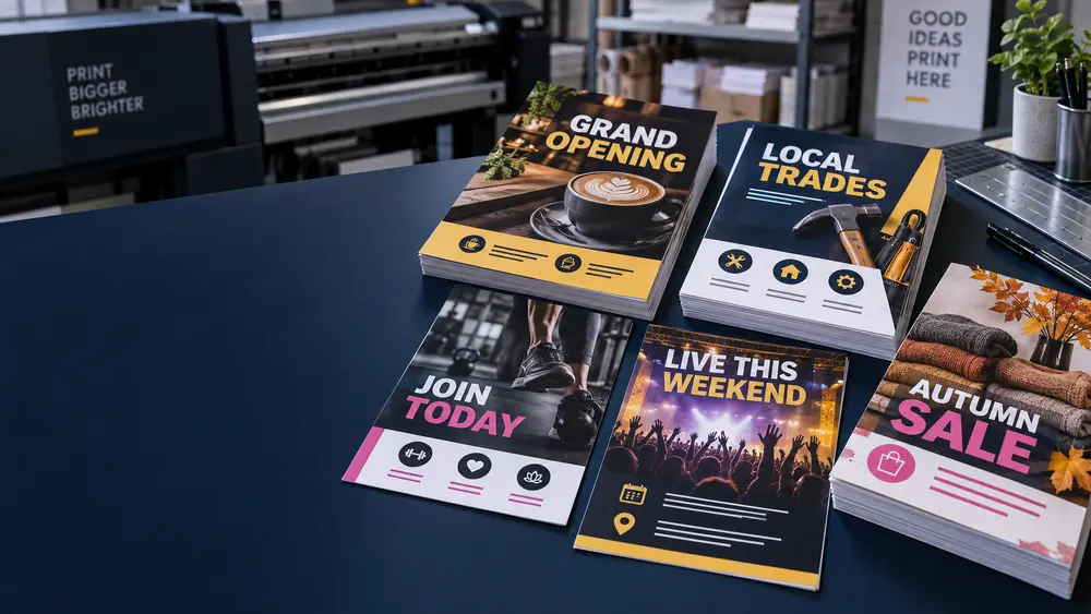 Representative examples of printed promotional flyers