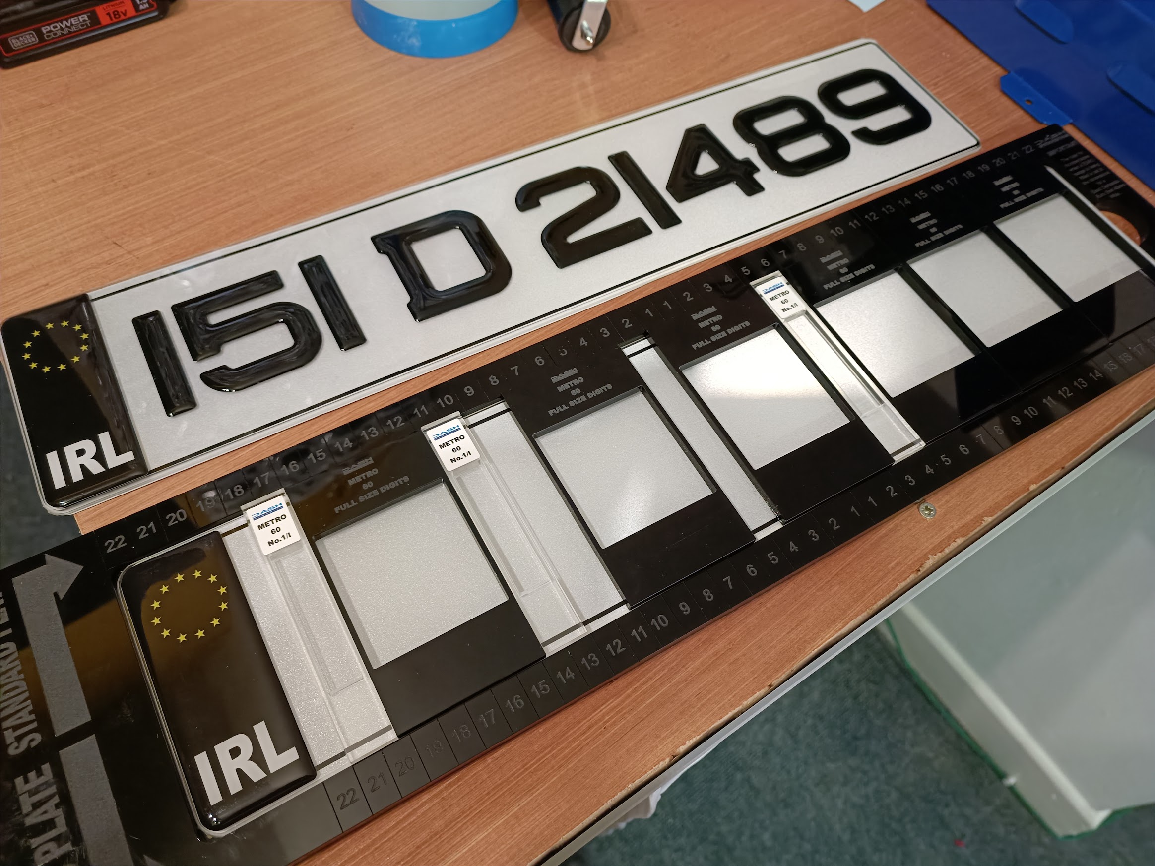 Time for Designs Making Gel Number Plates in Store